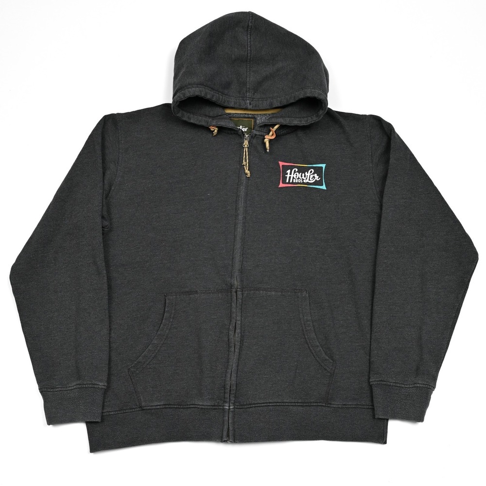 Howler‎ Bros Hoodie Mens Full Zip XXL Outdoors Fleece Hood Jacket Coat Pockets